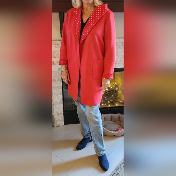 Microfiber/suede pea jacket from Rome, Italy - Picture 2 of 8